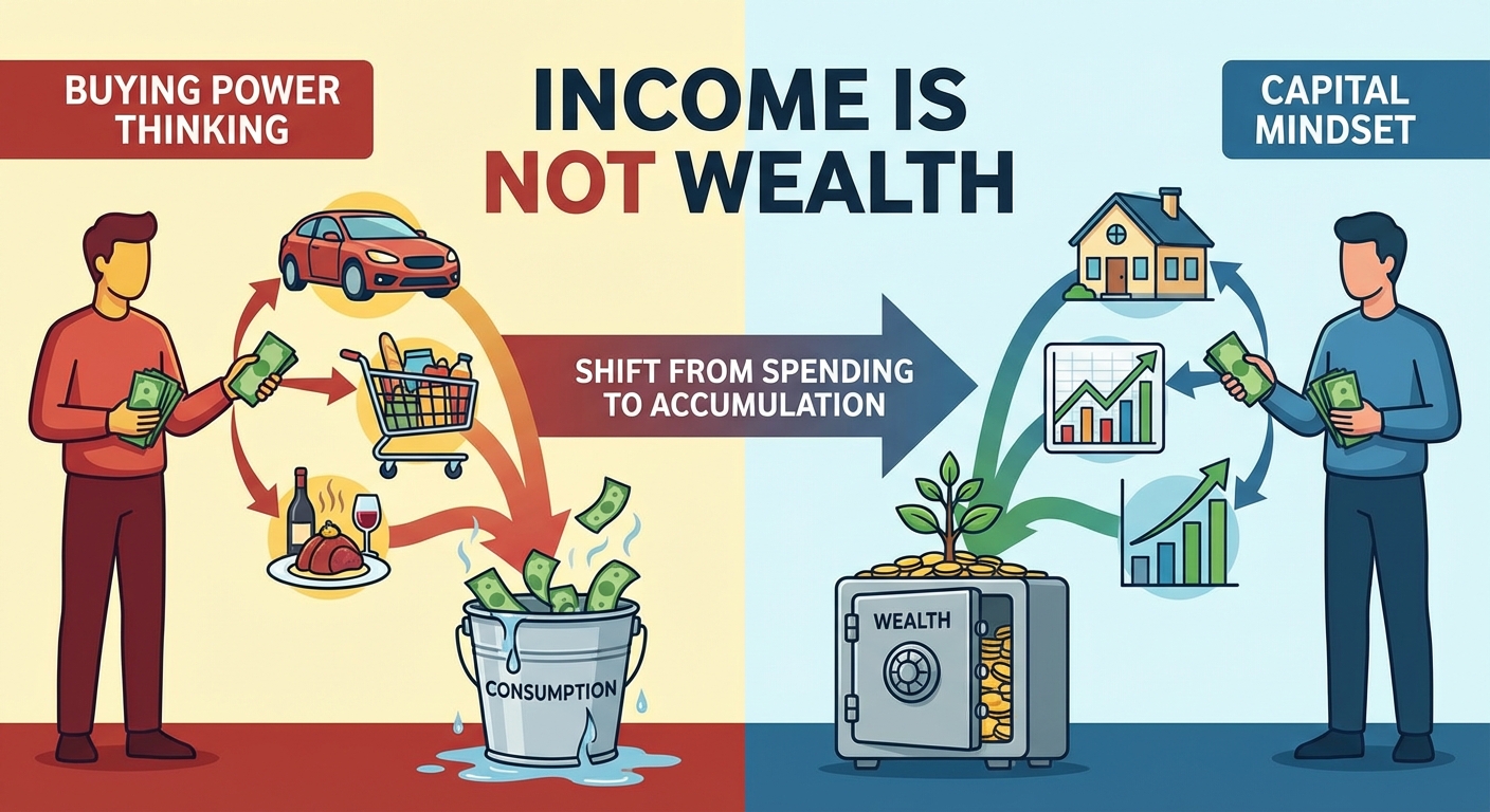 Income Is Not Wealth: Why Buying Power Thinking Prevents Prosperity